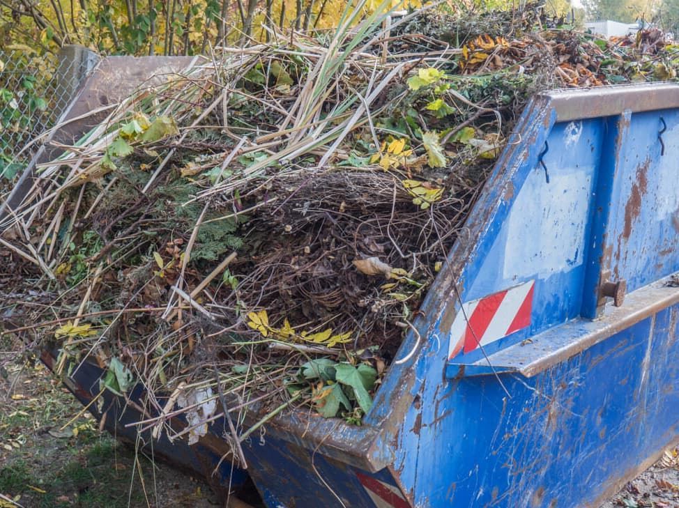 Bin full of green waste